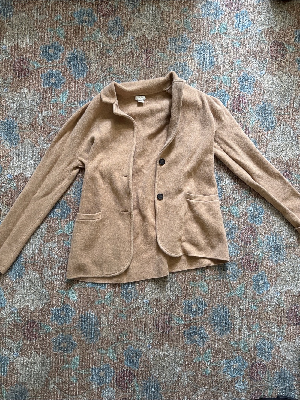 Women's Camel Knit Blazer Jacket - Brand: J.Crew
